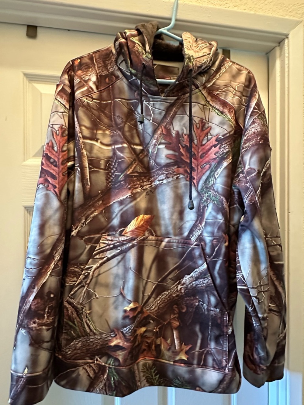Men's Camouflage Hooded Field Jacket - Brown Realtree-Style Camo